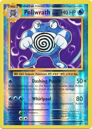 Poliwrath Reverse Holo 25 Normal