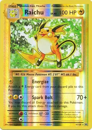 Raichu Reverse Holo 36 Normal