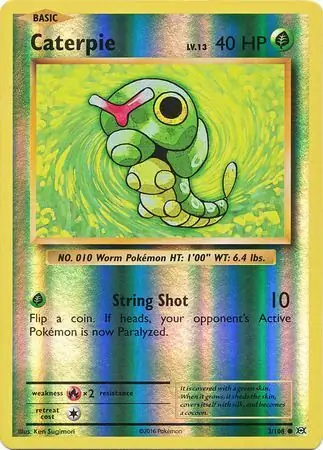 Caterpie Reverse Holo 3 Normal