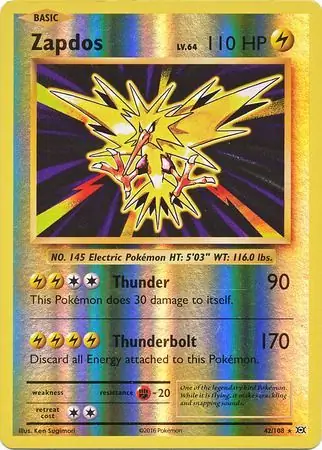 Zapdos Reverse Holo 42 Normal