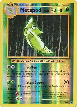 Metapod Reverse Holo 4 Normal