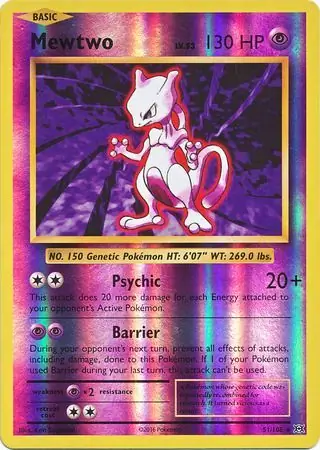 Mewtwo Reverse Holo 51 Normal