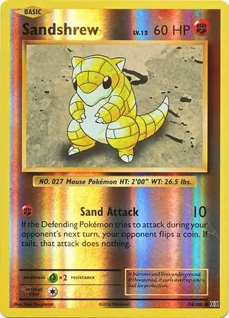 Sandshrew Reverse Holo 54 Normal