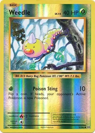 Weedle Reverse Holo 5 Normal