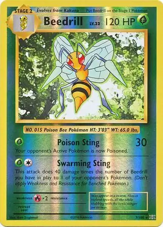 Beedrill Reverse Holo 7 Normal
