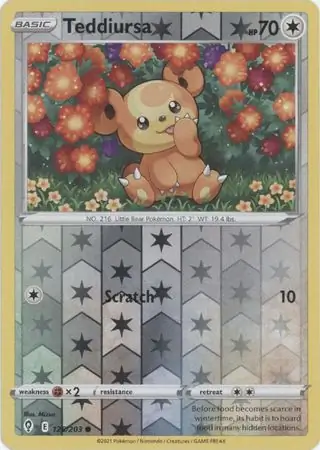Teddiursa Reverse Holo 126 Normal
