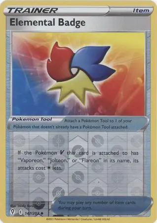 Elemental Badge Reverse Holo 147 Normal