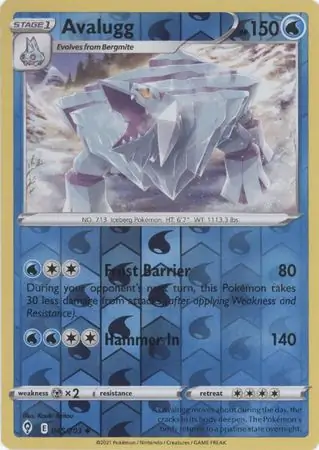 Avalugg Reverse Holo 045 Normal