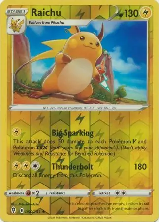 Raichu Reverse Holo 050 Normal