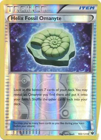 Helix Fossil Omanyte Reverse Holo 102 Normal