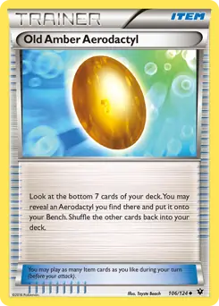 Old Amber Aerodactyl 106 Normal