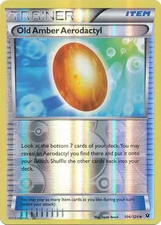Old Amber Aerodactyl Reverse Holo 106 Normal