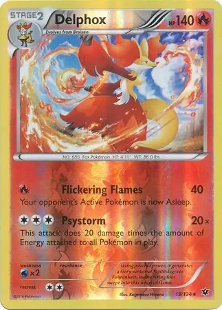 Delphox Reverse Holo 13 Normal
