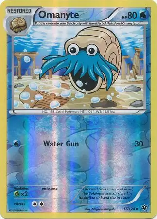 Omanyte Reverse Holo 17 Normal