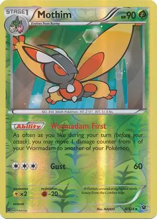 Mothim Reverse Holo 4 Normal