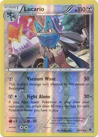 Lucario Reverse Holo 63 Normal