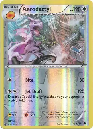 Aerodactyl Reverse Holo 76 Normal