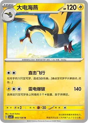 Kilowattrel Pokeball Holo 055