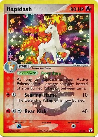 Rapidash Reverse Holo 13 Normal