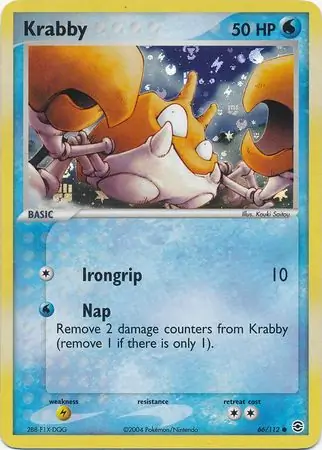 Krabby Reverse Holo 66 Normal
