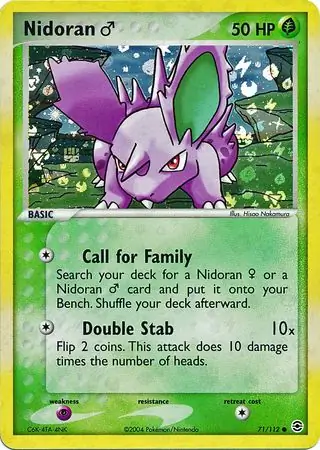 Nidoran M Reverse Holo 71