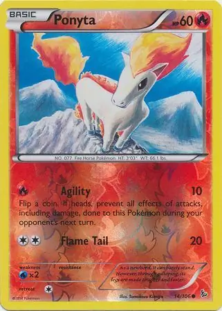 Ponyta Reverse Holo 14 Normal