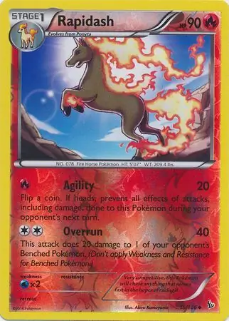 Rapidash Reverse Holo 15 Normal
