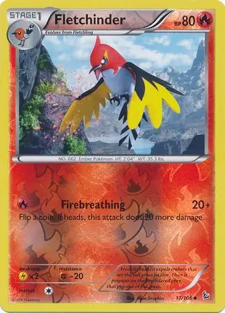 Fletchinder Reverse Holo 17 Normal