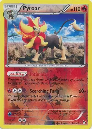 Pyroar Reverse Holo 20 Normal