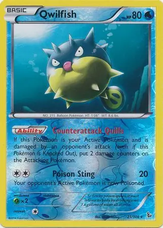 Qwilfish Reverse Holo 21