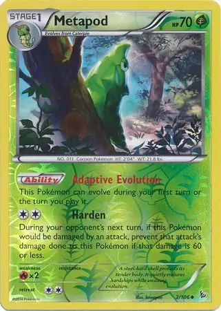 Metapod Reverse Holo 2 Normal