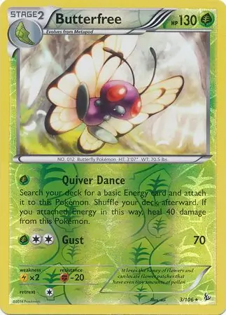 Butterfree Reverse Holo 3 Normal