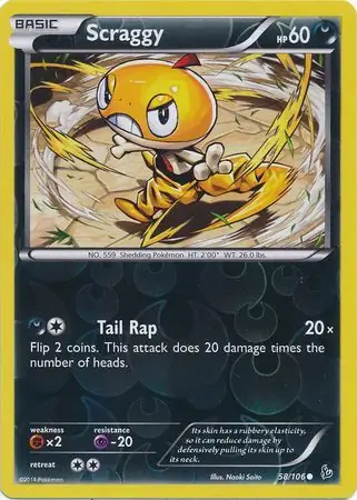 Scraggy Reverse Holo 58