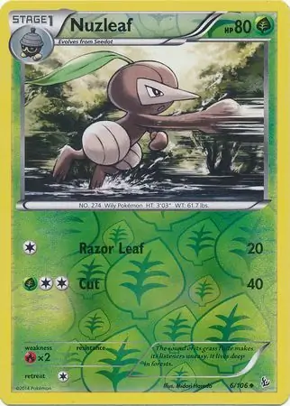 Nuzleaf Reverse Holo 6 Normal