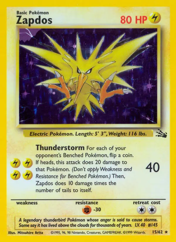 Zapdos Holo 15