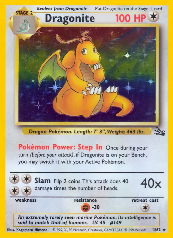 Dragonite Holo 4 Normal