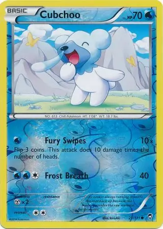 Cubchoo Reverse Holo 21 Normal