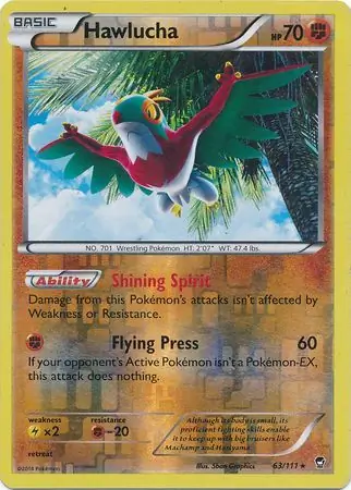 Hawlucha Reverse Holo 63 Normal