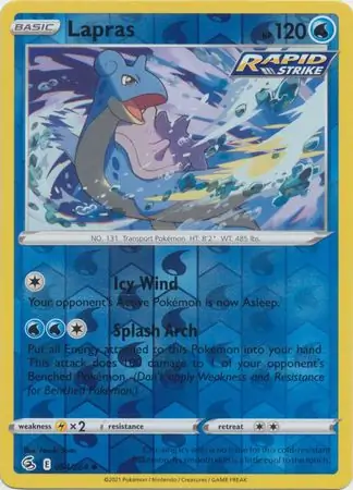 Lapras Reverse Holo 054