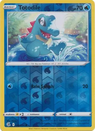 Totodile Reverse Holo 055