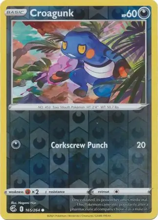Croagunk Reverse Holo 165 Normal