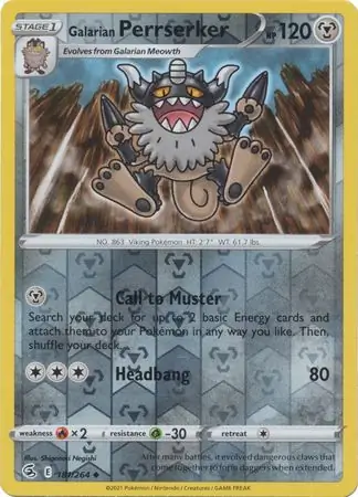 Galarian Perrserker Reverse Holo 181