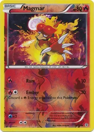 Magmar Reverse Holo 16 Normal
