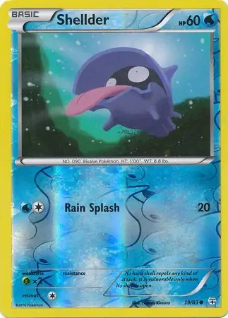 Shellder Reverse Holo 19 Normal