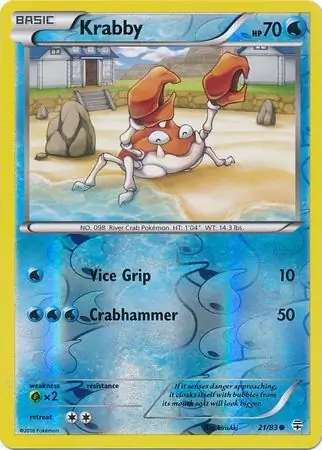 Krabby Reverse Holo 21 Normal