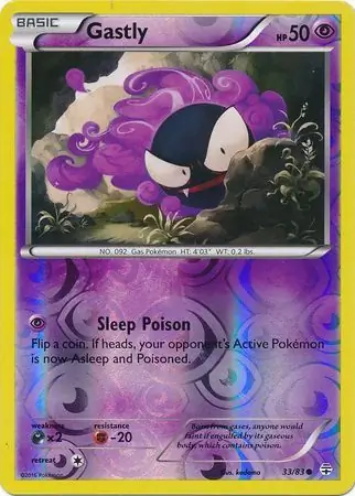 Gastly Reverse Holo 33 Normal