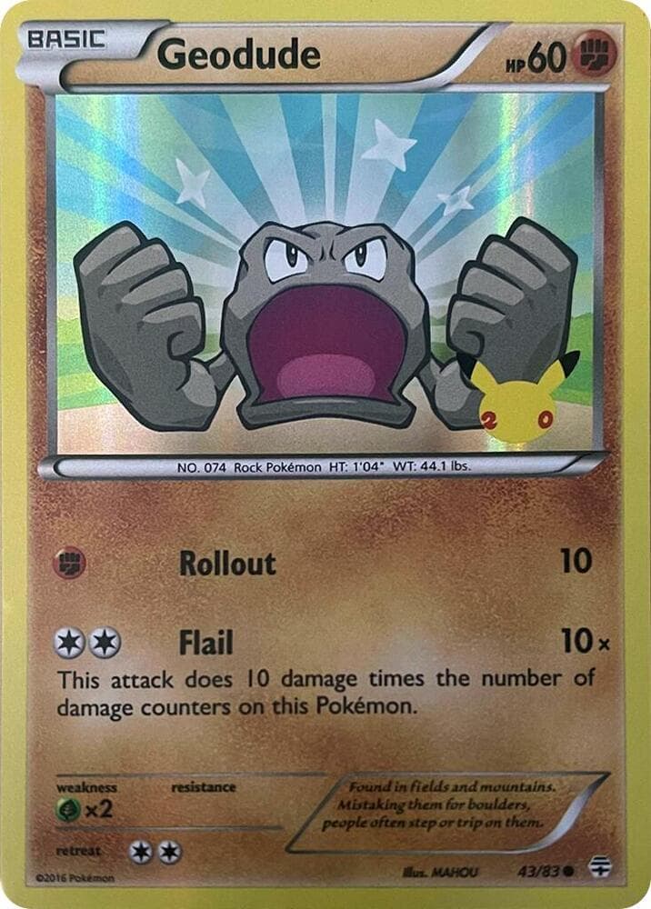Geodude Stamped 43 Holo
