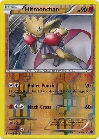 Hitmonchan Reverse Holo 48 Normal