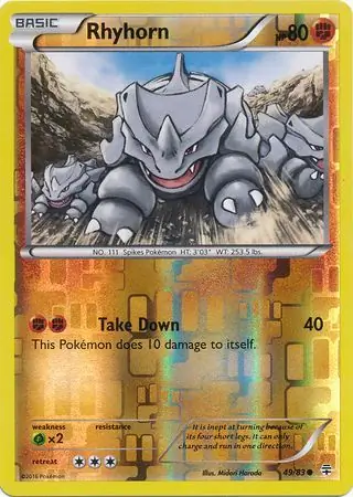 Rhyhorn Reverse Holo 49 Normal