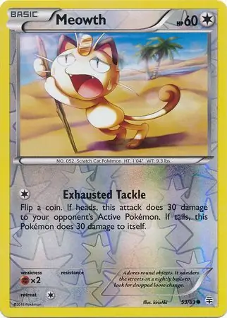Meowth Reverse Holo 53 Normal